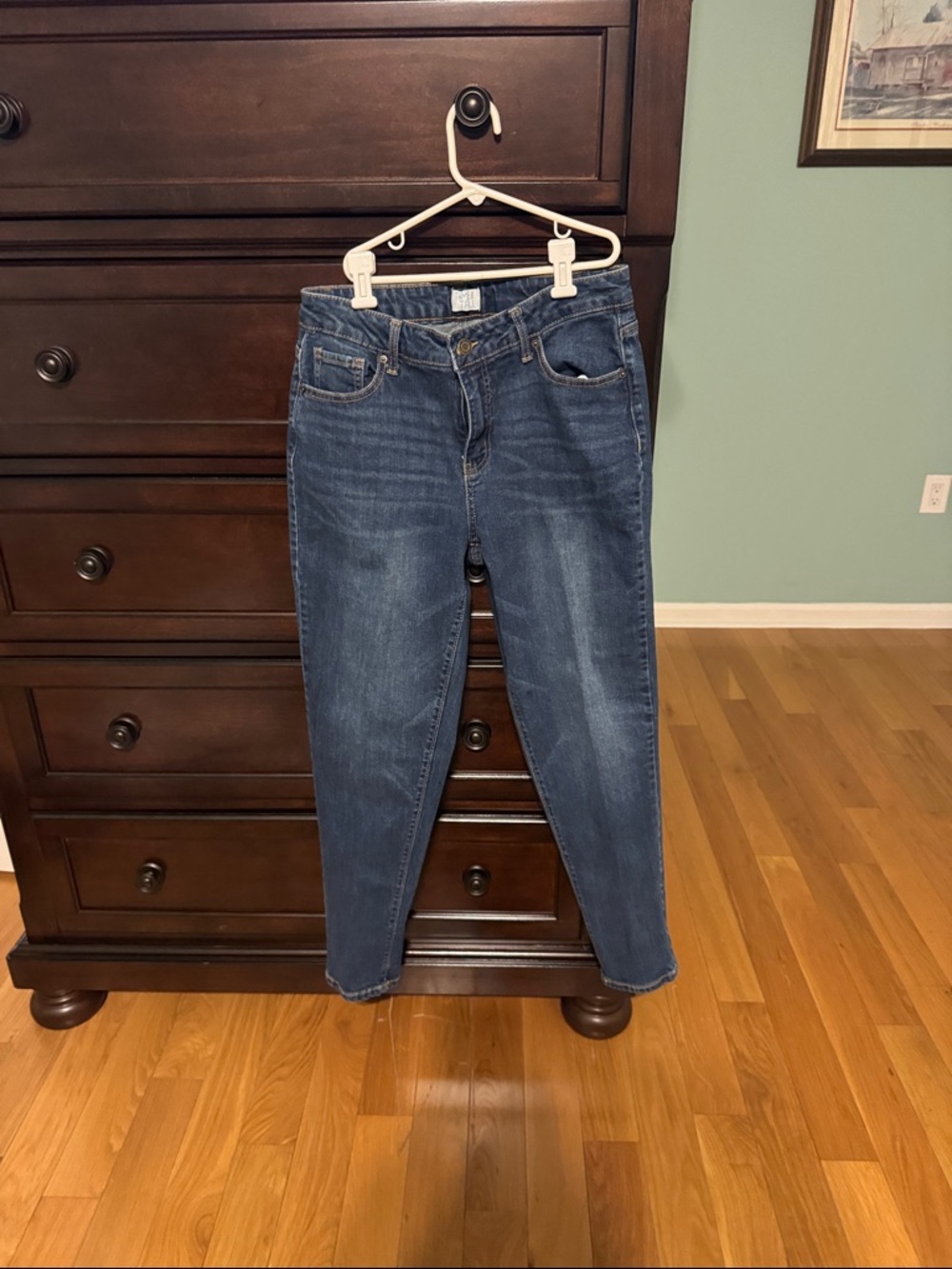 Time and Tru Women's Medium Blue High-Rise Straight Jeans